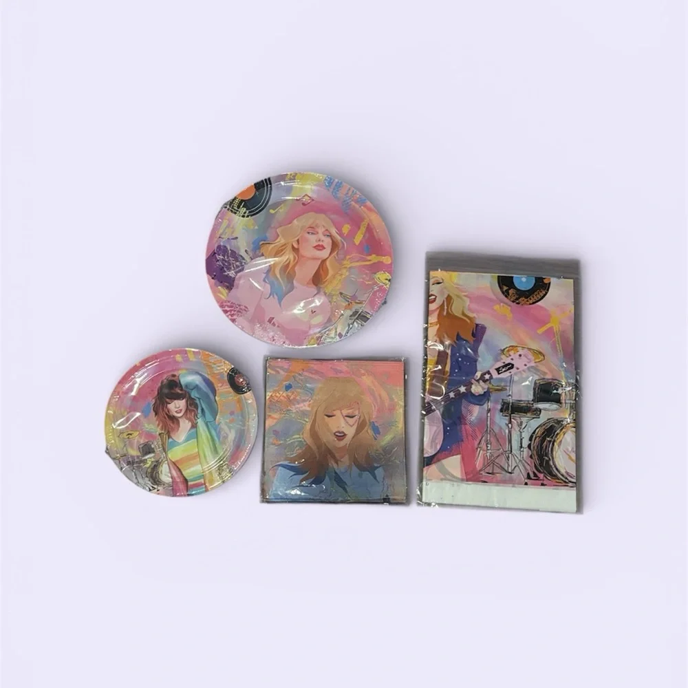 Taylor Swift Pink Themed Party Supplies Set